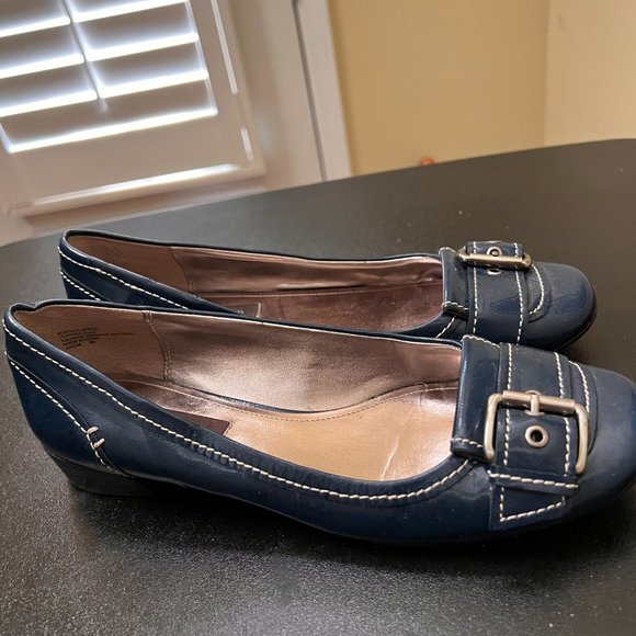 Ruby & bloom size 8 navy leather flats - Picture 11 of 12